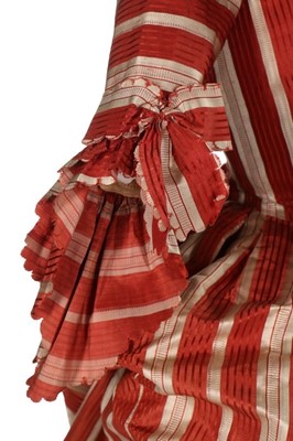 Lot 48 - A fine striped robe à la polonaise, French,...