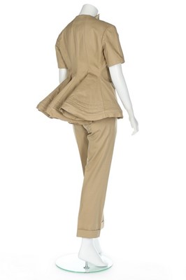 Lot 297 - A Yohji Yamamoto tan cotton gabardine trouser...