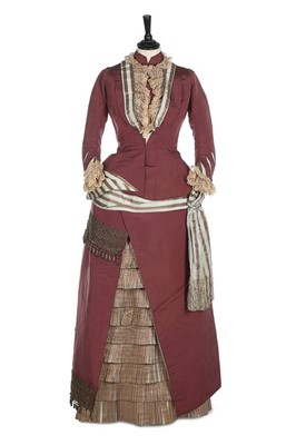 Lot 52 - A Charles Frederick Worth visiting dress,...