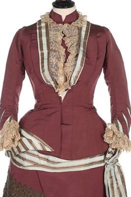 Lot 52 - A Charles Frederick Worth visiting dress,...