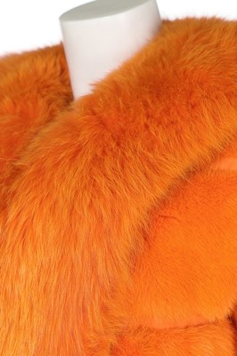 Lot 15 - A Christian Dior dyed-orange mink and fox fur...