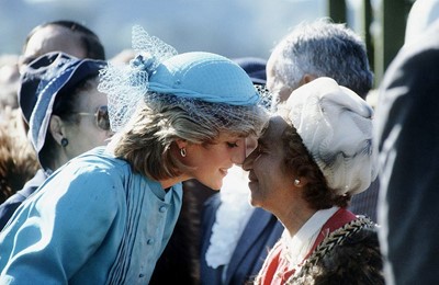 Lot 34 - Princess Diana's Catherine Walker slubbed...