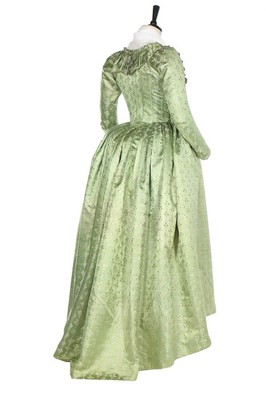 Lot 45 - A rare brocaded satin pregnancy robe, 1790s,...