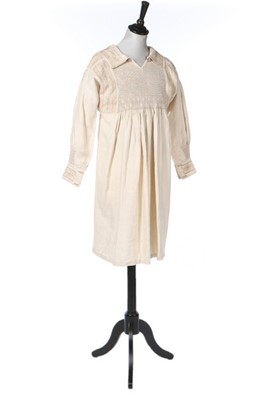 Lot 393 - A young man's ivory cotton farmer's smock,...