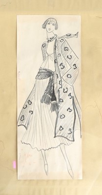 Lot 17 - An original Yves Saint Laurent fashion sketch,...