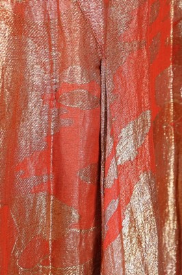 Lot 62 - A Callot Soeurs couture orange silk and...