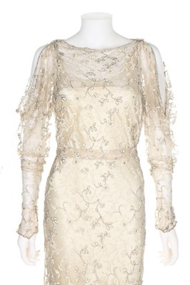 Lot 104 - A fine couture bridal gown and train, probably...