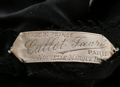 Lot 108 - A Callot Soeurs couture blonde and black lace...