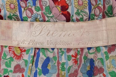 Lot 114 - A rare Premet couture printed silk crêpe...