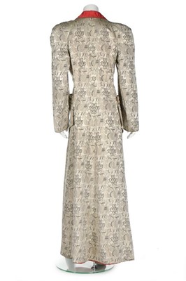 Lot 97 - A Jeanne Lanvin couture brocaded satin evening...