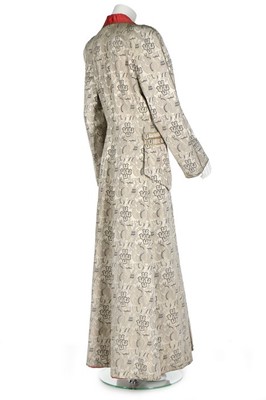 Lot 97 - A Jeanne Lanvin couture brocaded satin evening...