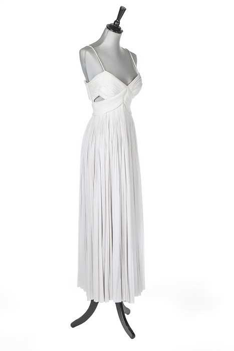 Lot 125 - A Madame Grès couture white draped jersey...