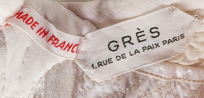 Lot 125 - A Madame Grès couture white draped jersey...