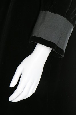 Lot 133 - A Christian Dior couture black velvet tent...