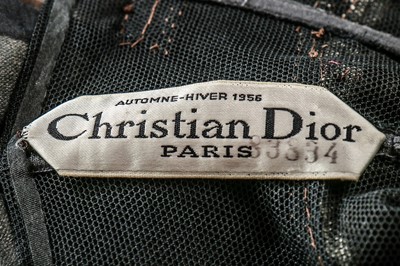 Lot 130 - A Christian Dior couture chestnut brown silk...