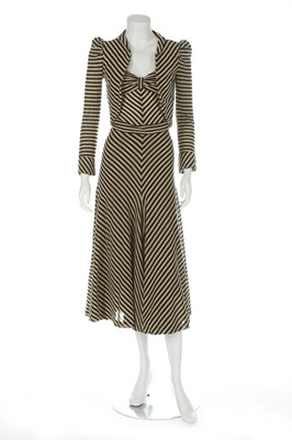 Lot 248 - A Biba striped wool ensemble, circa 1973,...