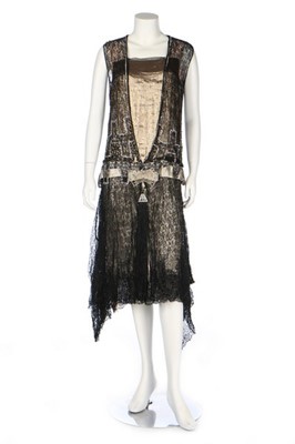 Lot 99 - Two beaded and sequinned flapper dresses,...