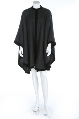 Lot 26 - An Yves Saint Laurent black mohair and velvet...