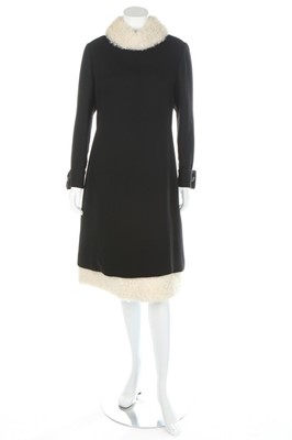 Lot 38 - A Sorelle Fontana black wool and Persian lamb...