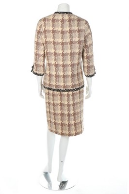 Lot 41 - A Chanel couture checked wool suit, 1969,...