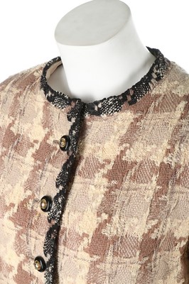 Lot 41 - A Chanel couture checked wool suit, 1969,...