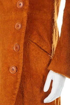 Lot 58 - A Biba rust coloured towelling maxi-coat, 1969,...