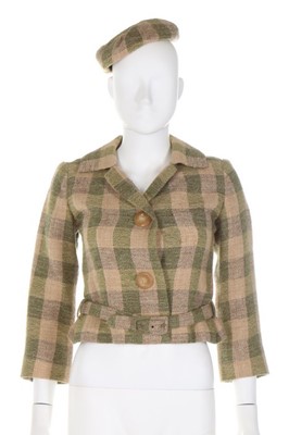 Lot 168 - A Christian Dior couture checked tweed jacket...
