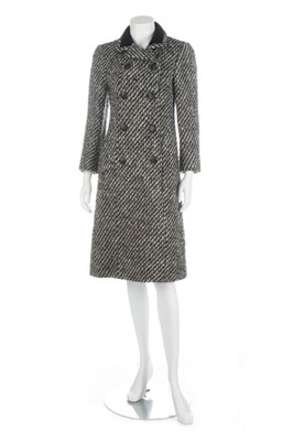 Lot 129 - A Christian Dior couture tweed coat-dress,...