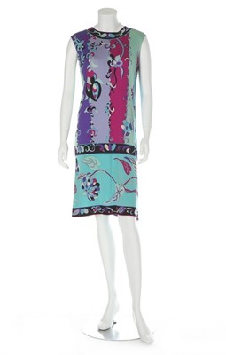 Lot 165 - Two Pucci printed silk shift dresses, 1960s,...