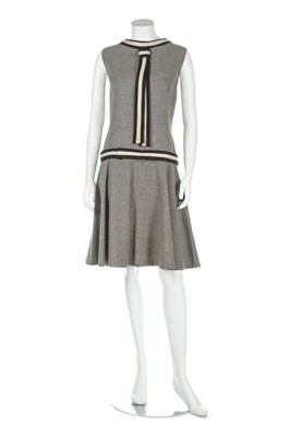 Lot 263 - A Mary Quant grey wool dress, early 1960s,...