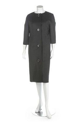 Lot 268 - A Christian Dior London black wool coat, circa...