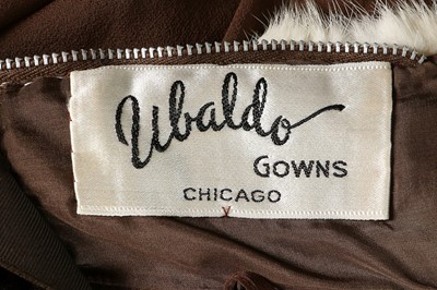 Lot 302 - An Ubaldo empire line mink and chiffon dress,...