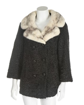 Lot 321 - A Schiaparelli astrakhan and ranch mink jacket,...