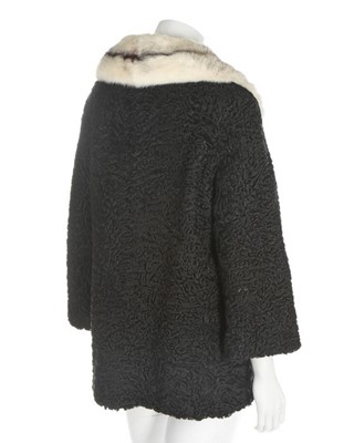 Lot 321 - A Schiaparelli astrakhan and ranch mink jacket,...