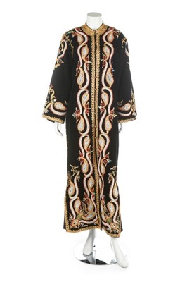 Lot 361 - A beaded and embroidered velvet maxi-coat,...