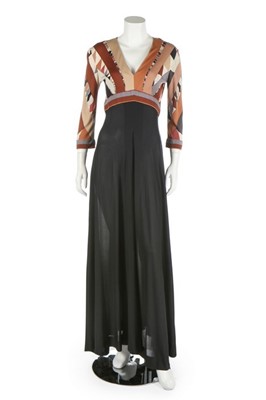 Lot 367 - A Pucci silk jersey palazzo jumpsuit, 1960s,...