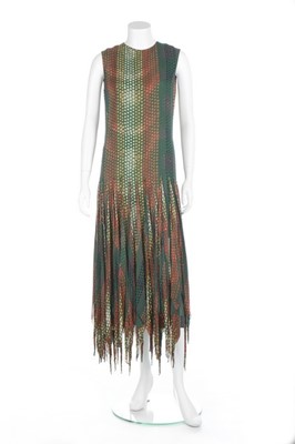 Lot 112 - A Pierre Cardin Op-art printed crêpe maxi...