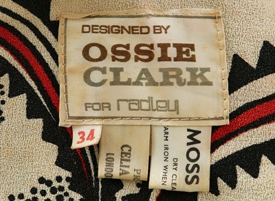 Lot 157 - An Ossie Clark for Radley red moss crpe dress,...