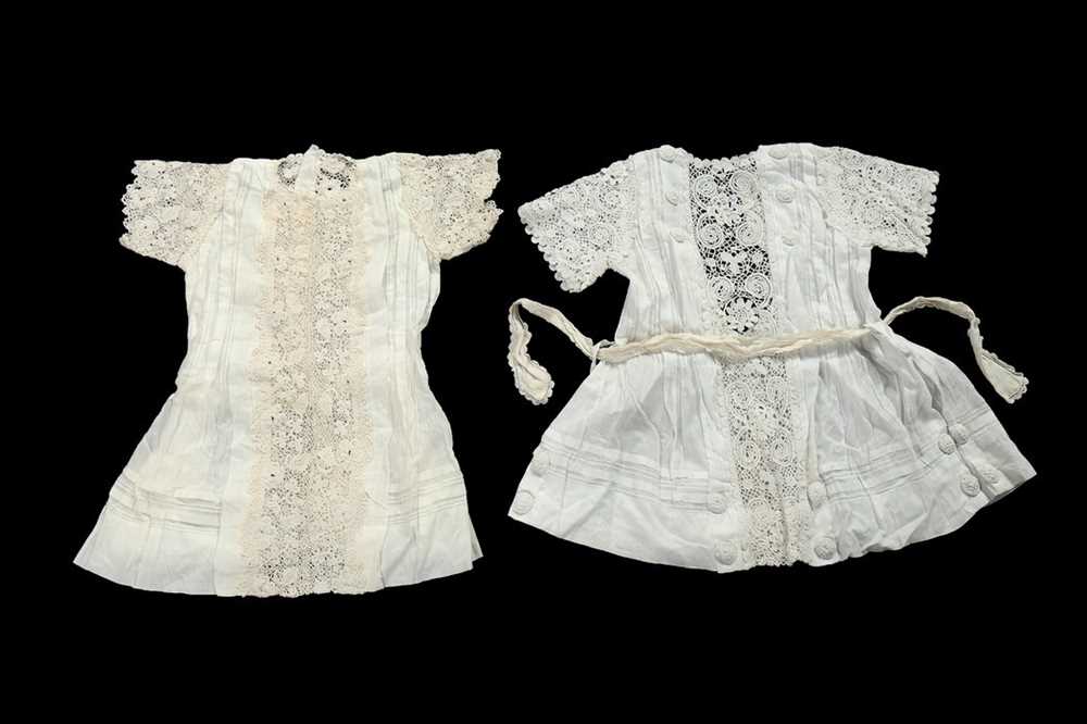 Lot 455 - A group of white cotton infant dresses, mainly...