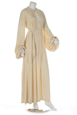 Lot 196 - An Ossie Clark ivory moss crepe 'Come Fly With...