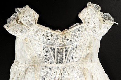 Lot 456 - Three christening robes, circa 1860-80, one...