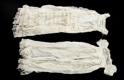 Lot 458 - Christening robes, cape and assorted caps,...