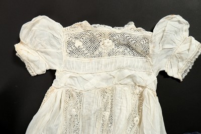 Lot 458 - Christening robes, cape and assorted caps,...