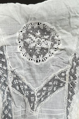 Lot 458 - Christening robes, cape and assorted caps,...