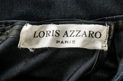 Lot 371 - A good Loris Azzaro silver mesh top and black...