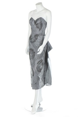 Lot 59 - A Sarah Whitworth skeleton print grey cotton...