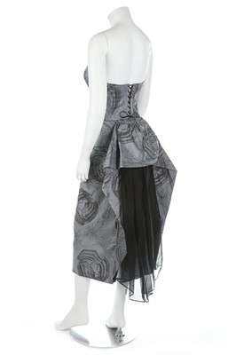 Lot 59 - A Sarah Whitworth skeleton print grey cotton...