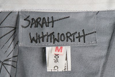 Lot 59 - A Sarah Whitworth skeleton print grey cotton...