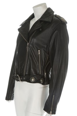 Lot 232 - A Harley Davidson leather biker jacket,...