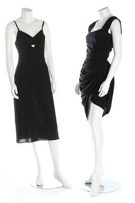 Lot 314 - A group of designer black cocktail-wear, 1980s-...